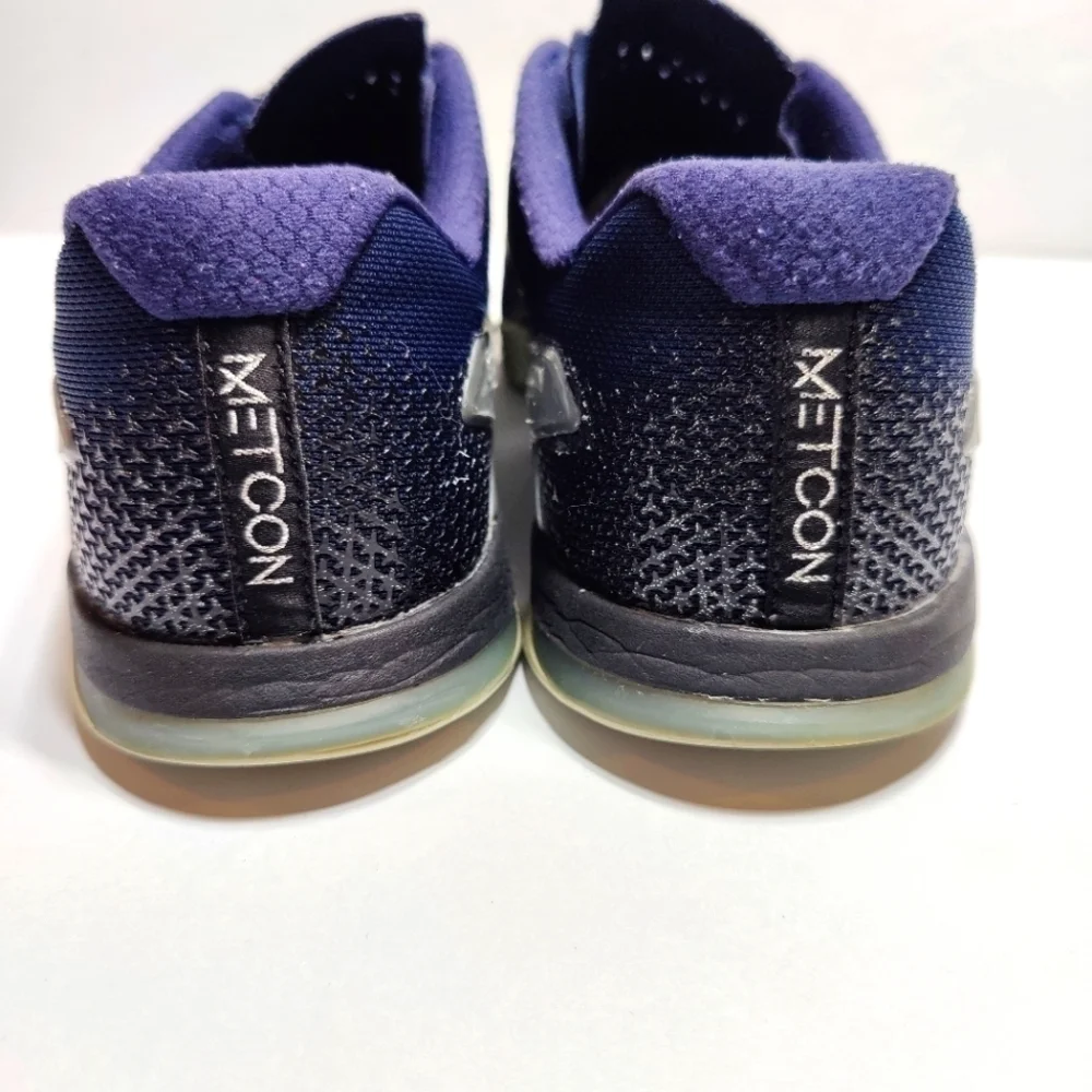 Nike Metcon 4 Metallic Navy Athletic Sneakers Women's Lace Up Shoes Size 10